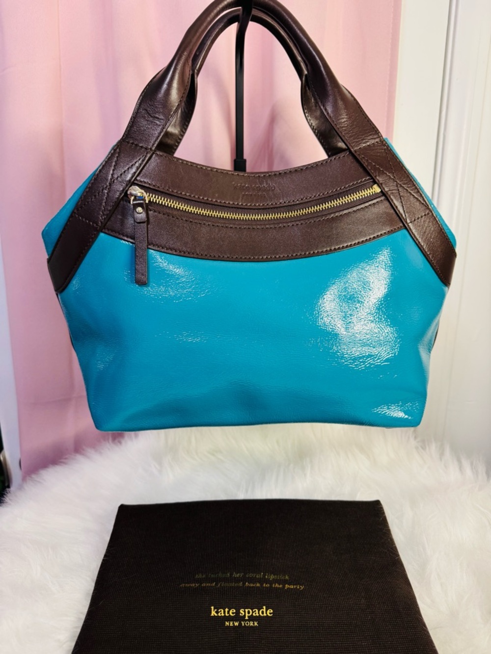 Kate Spade ♠️ Turquoise & Brown RARE combo color